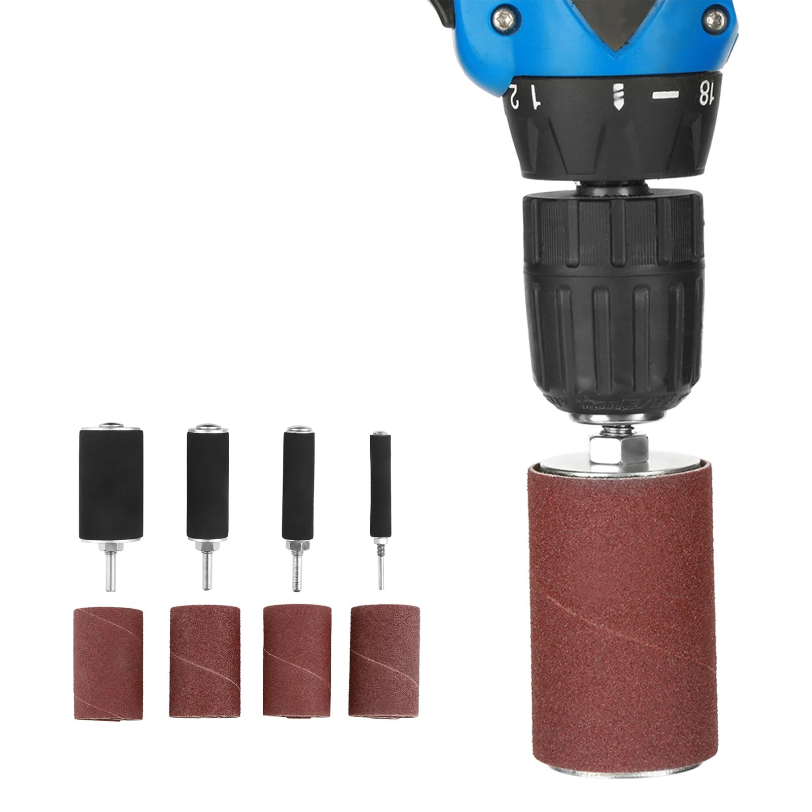 Spindle Sanding Drum Sander Tool Kit Set with Case for Drill Press Rubber Sanding Drum Set Oasis Select