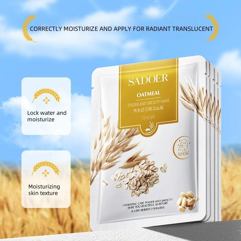 Oatmeal Face Mask – Glycerin & Hyaluronate Deep Hydration Hydrating Face Mask Oasis Select