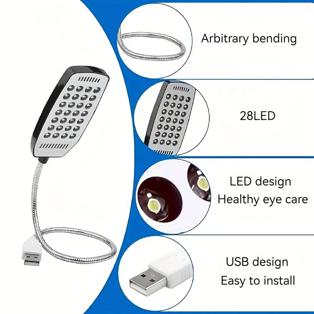 28LED USB Book Lights Eye Protection Reading Lamp Flexible Reading Book Lights AdjustableTable Lamp For Bedroom Study Lighting Oasis Select
