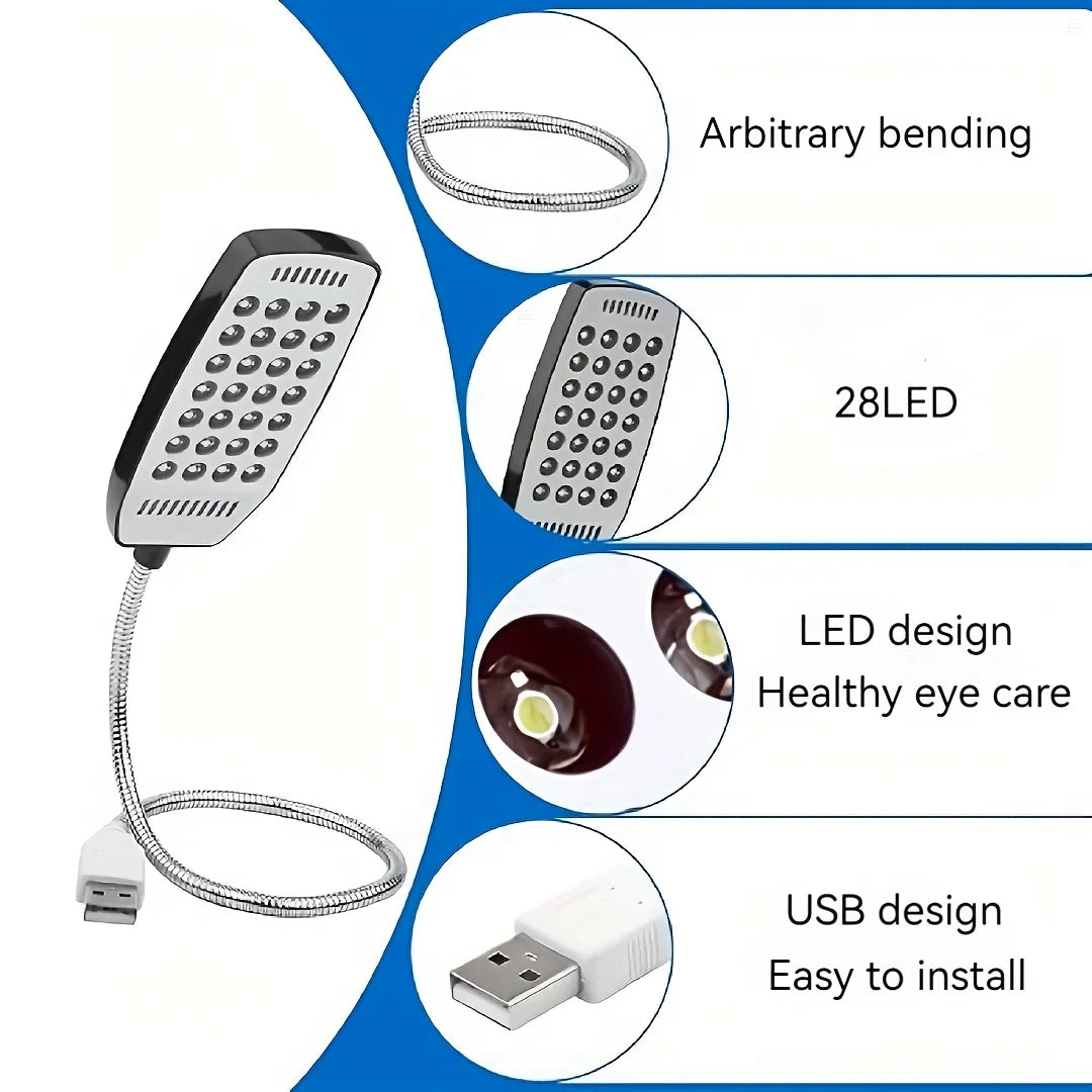 28LED USB Book Lights Eye Protection Reading Lamp Flexible Reading Book Lights AdjustableTable Lamp For Bedroom Study Lighting Oasis Select