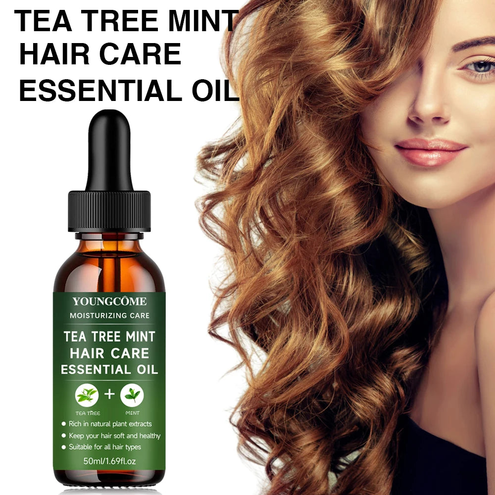YOUNGCOME Tea Tree & Peppermint Hair Care Essential Oil: Natural Moisturizing & Nourishing Treatment for All Hair Types 2025 Oasis Select