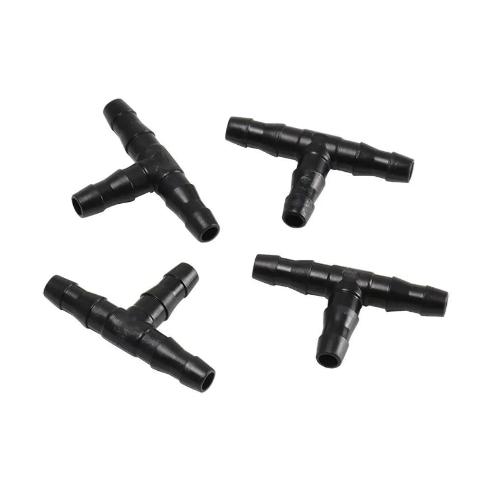 10-1000PCS Garden Water Connector Drip Irrigation for 1/4'' Tubing Hose Accessories Joint Barbed Tees Cross Eng Plug Adaptors Oasis Select 10 pcs