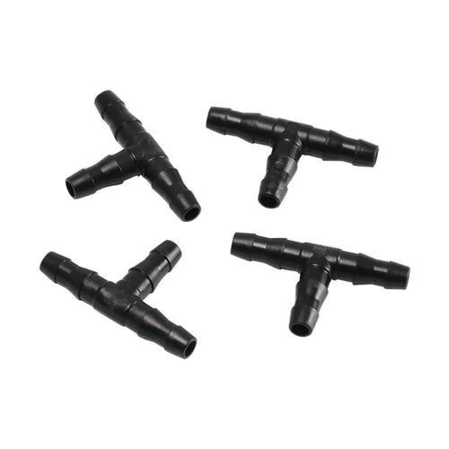 10-1000PCS Garden Water Connector Drip Irrigation for 1/4'' Tubing Hose Accessories Joint Barbed Tees Cross Eng Plug Adaptors Oasis Select 10 pcs