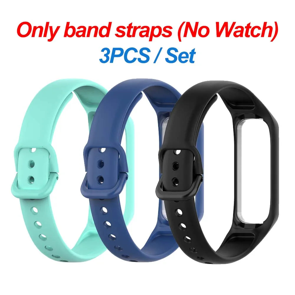 Samsung Galaxy Fit 2 SM-R220 Soft Silicone Replacement Band Smartwatch Band Oasis Select 3PCS Color2