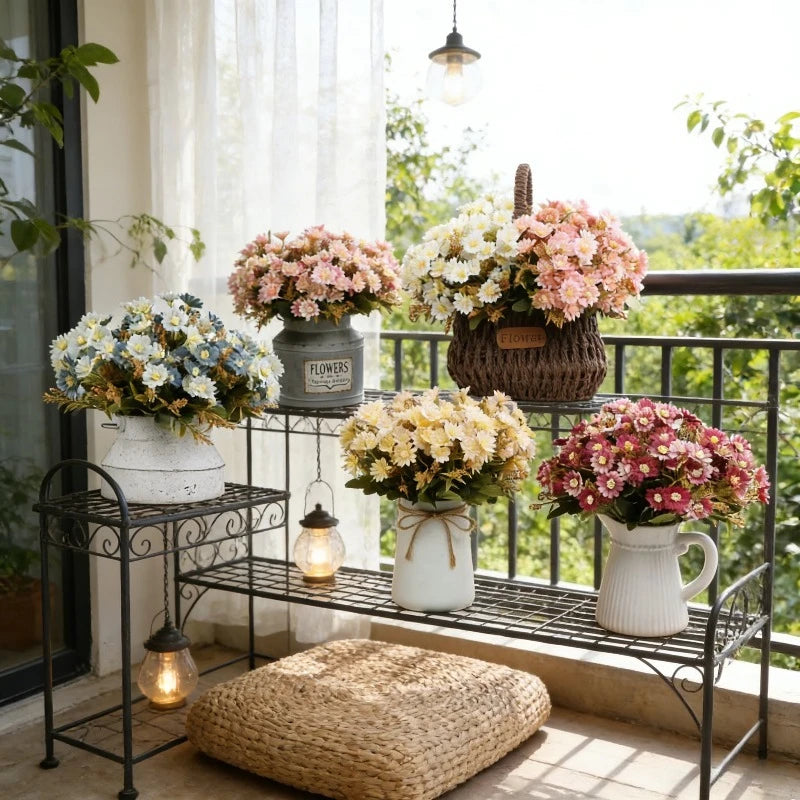 Silk Peony Hydrangea Artificial Flowers for Wedding Bouquet Home Decoration Fake Rose Plants Table Centerpiece Accessory Oasis Select