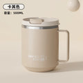 304 Stainless Steel Insulated Coffee Mug Portable Leakproof Lid with Tea Strainer Travel Tumbler for Hot Cold Drinks Home Office Oasis Select Khaki 500ml