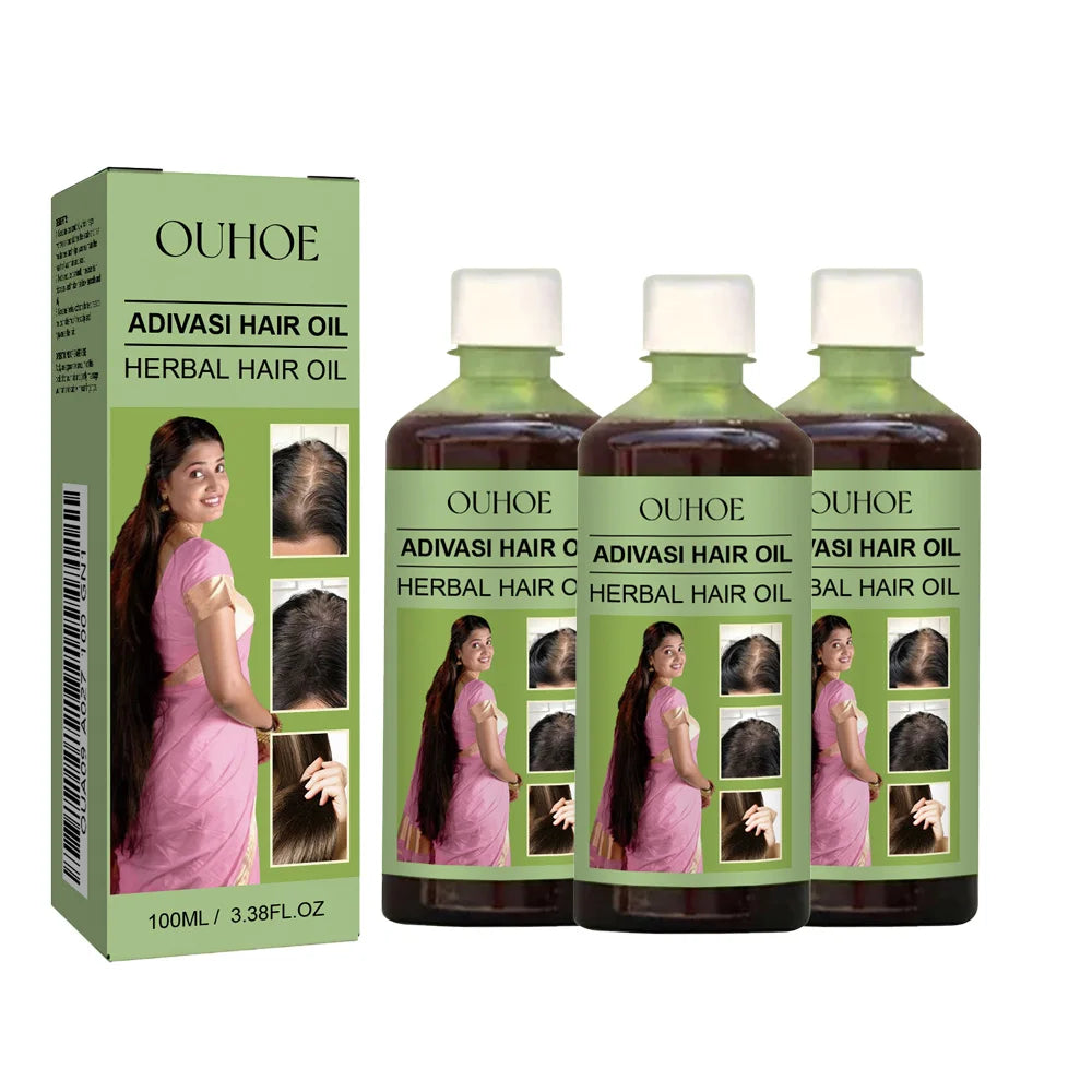 100ml Hair Growth Oil India Adivasi Herbal Hair Care Rosemary Repair Damaged Hydrate Moisturize Scalp Reduce Dandruff Oasis Select 3PCS