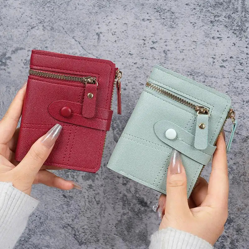 Slim PU Leather Women's Wallet – Zipper Coin Pocket & Card Slots Women's Slim Wallet Oasis Select