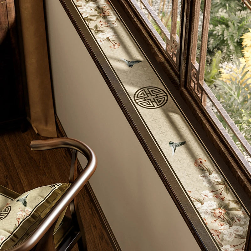 Window sill mat Window edge leather protective mat Sun protection waterproof dust Chinese bay window mat Oasis Select
