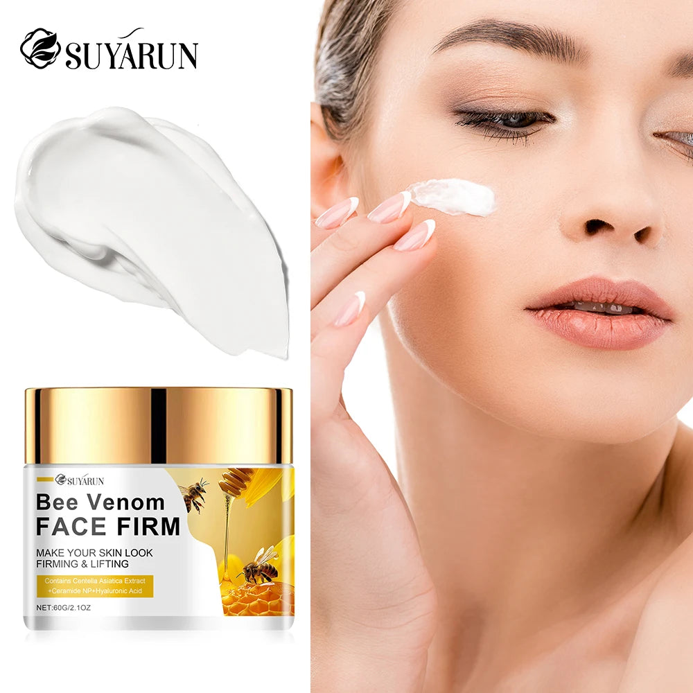 SUYARUN Bee Venom Collagen Anti-Aging Face Cream | Firming Lifting Moisturizer | Wrinkle Reduction | 24H Hydration. Oasis Select