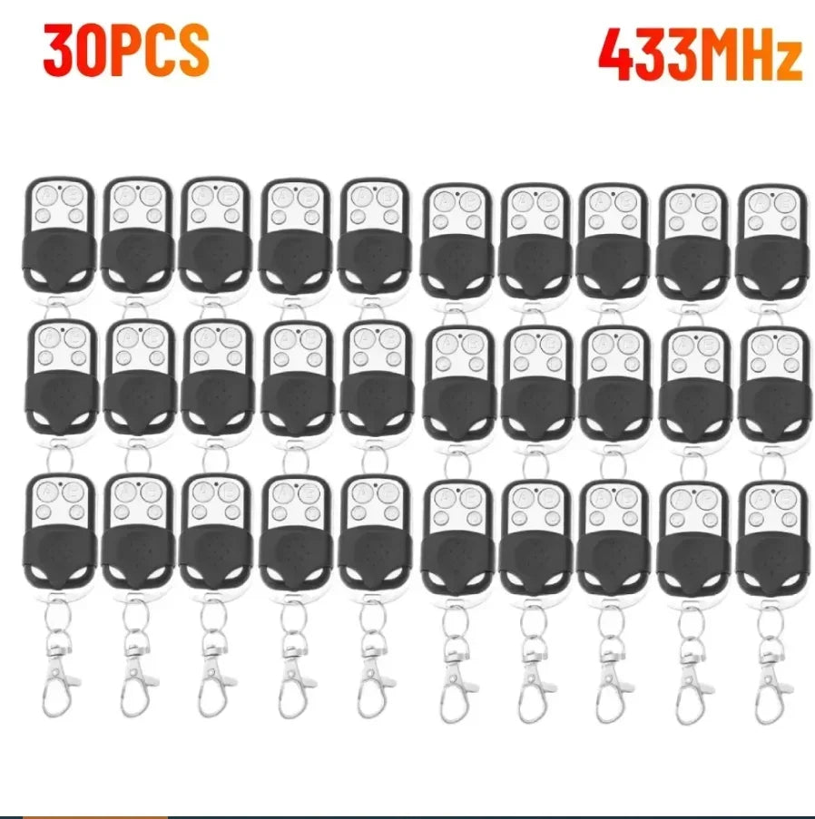 1-50PCS Universal Garage Door Control Wireless RF Remote Control 433MHz Electric Gate Remote Control Key Fob Controller Oasis Select 30PCS