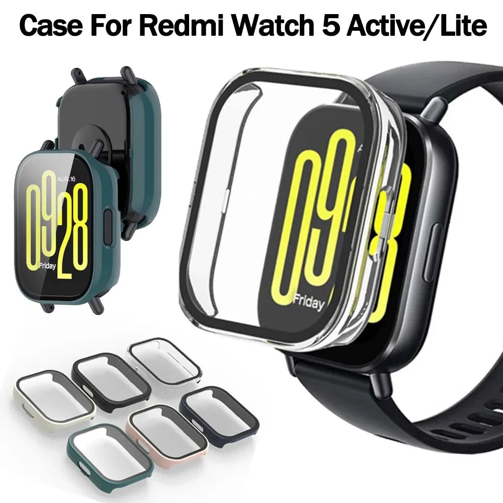 Redmi Watch 5 Active/Lite Case – Tempered Glass + PC Cover Smartwatch Case Cover Oasis Select