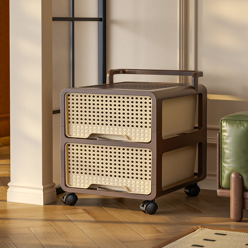 Large Capacity Storage Cart, Multi-Grid Assemblable Cabinet, Clothing Storage Organizer, Space-Saving Home Storage Bin Oasis Select