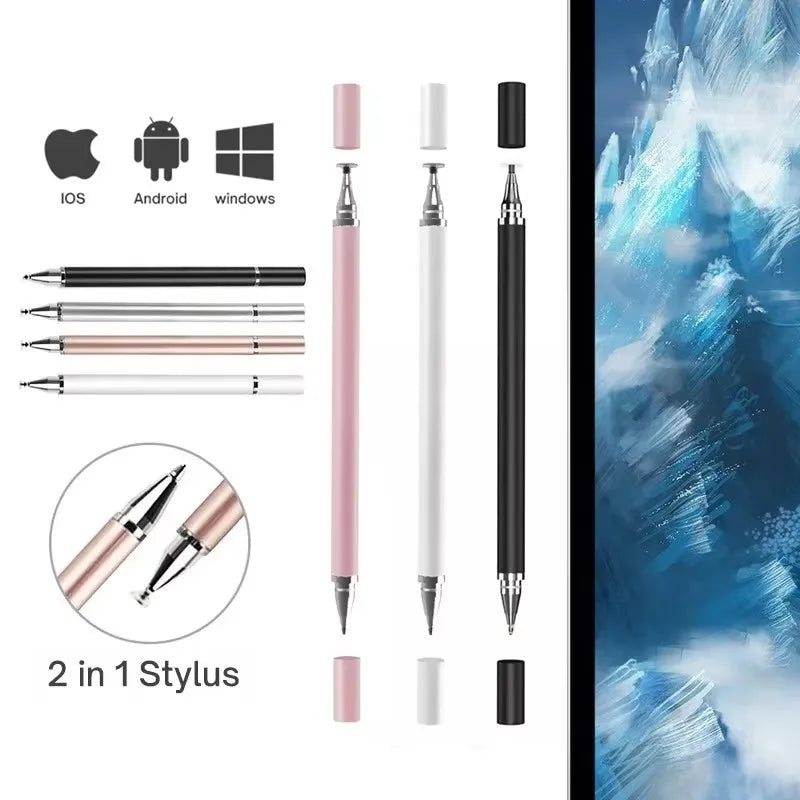 1/2/3pcs 2 In 1 Stylus Pen For Cellphone Tablet Capacitive Touch Pencil For Iphone Universal Android Phone Drawing Screen Pencil Oasis Select