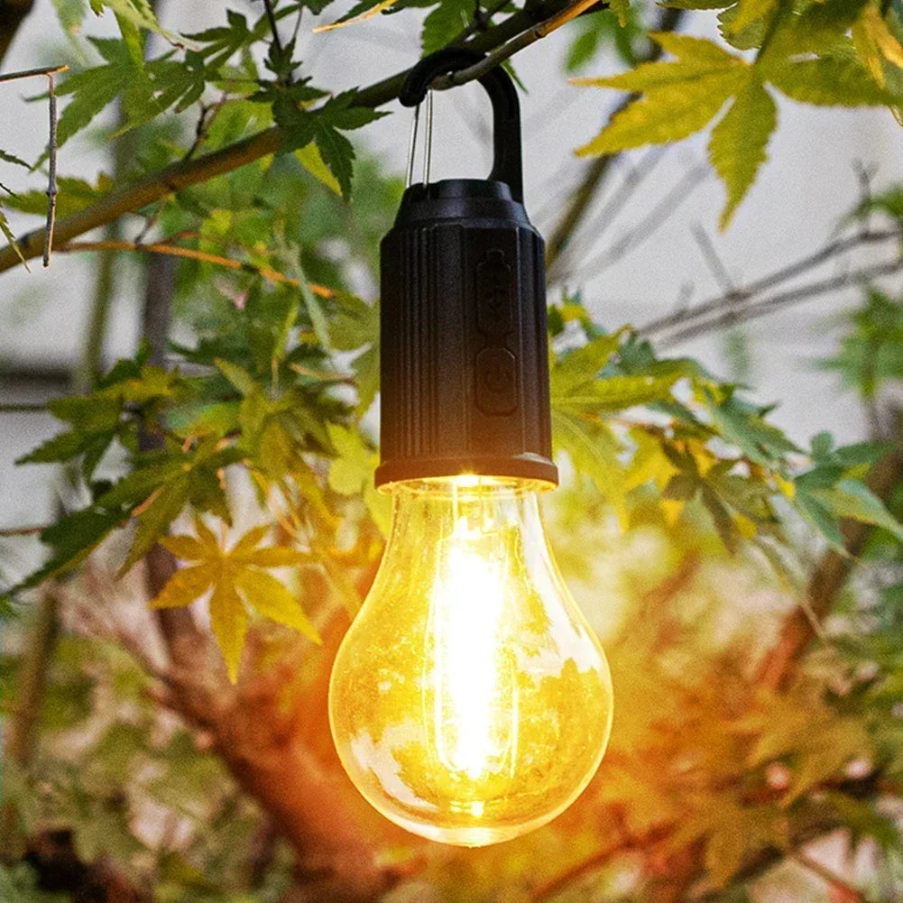 LED Camping Light Type-C USB Rechargeable Waterproof 400mAh 100LM Tent Light with Hook 3 Modes Outdoor Lighting Oasis Select