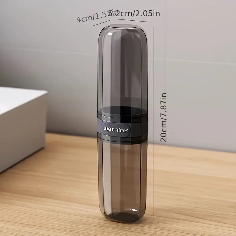 1PC Travel Toothbrush Cup Vertical Bathtub Mouthwash Cup, Perfect for Business Travel and Outdoor Activity Travel Oasis Select