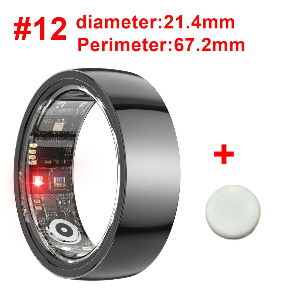 Smart Ring Men Women Health Heart Rate Sports Rings Sleep Monitoring IP68 Waterproof Smartring Wearing Without Sensation Oasis Select BK 12 A CDC