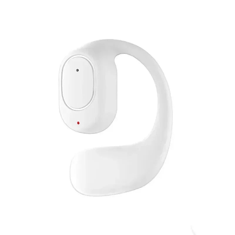 KY2 Single Wireless Earphones Air Conduction OWS Headphone HiFi Ear-Hook Music Sports Noise Cancel Headset For All Smartphones Oasis Select White