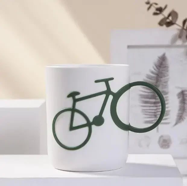 Bicycle Handle Couple Toothbrush Cup PP Mug Juice Water Milk Student Dormitory Cups 400ml Eco-Friendly Wheat Straw Cup Juice Mug Oasis Select 400ml WHITE