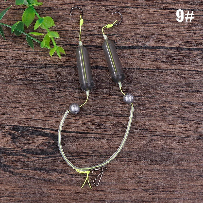 1PC Anti-separation Base Fishing Hook Double Hook For Fishing Live Bait With Double Bait Keeper Barbs High Carbon Steel@#X Oasis Select 9