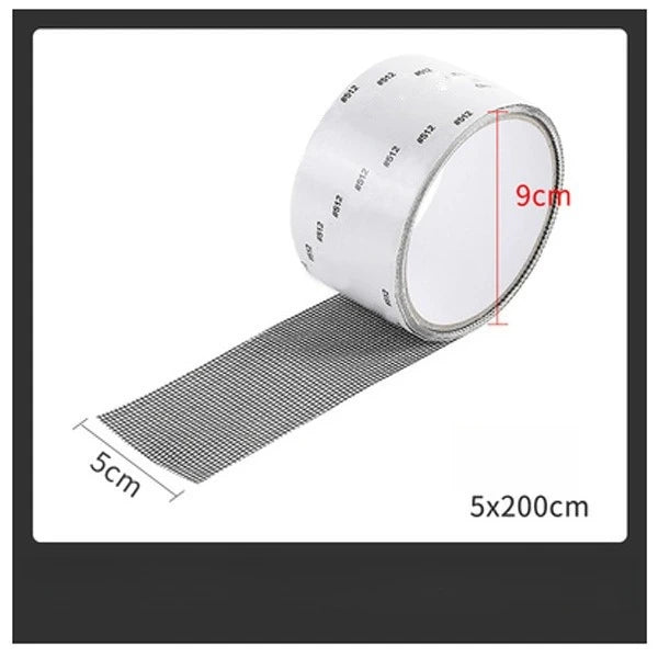5 Pieces Self Adhesive Window Screen Repair Tape Anti Mosquito Net Patch Door Curtain Hole Subsidy Repair Mesh Tape Oasis Select black