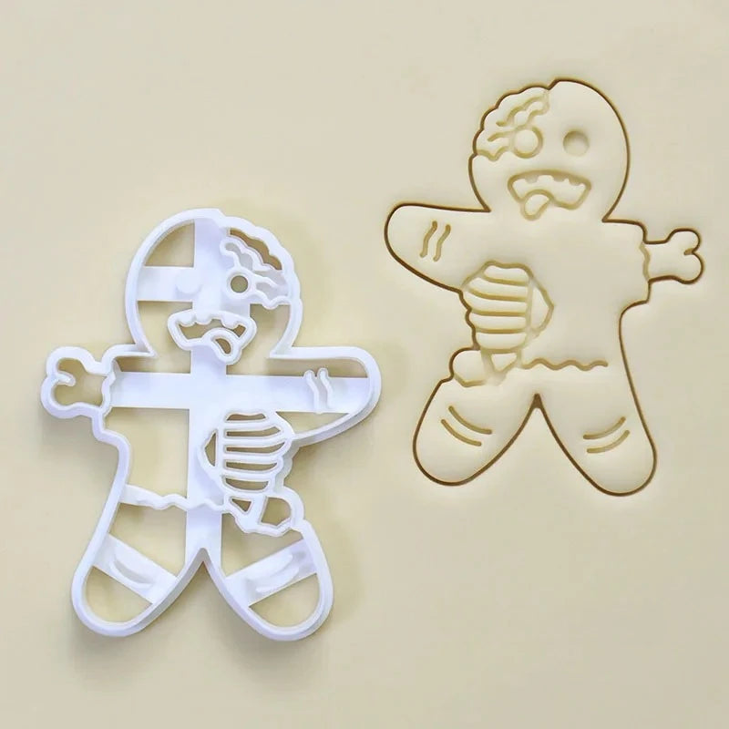 Christmas Gingerbread Cookie Cutters DIY Snowflake Santa Plastic Cookie Mold Biscuit Stamp Christmas Baking Supplies Oasis Select Gingerbread Man 3