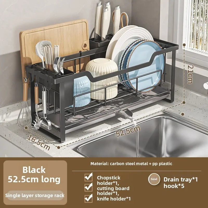 kitchen windowsill cutting board, bowl and chopstick draining rack, no need to install small bowl and dish storage racks Oasis Select