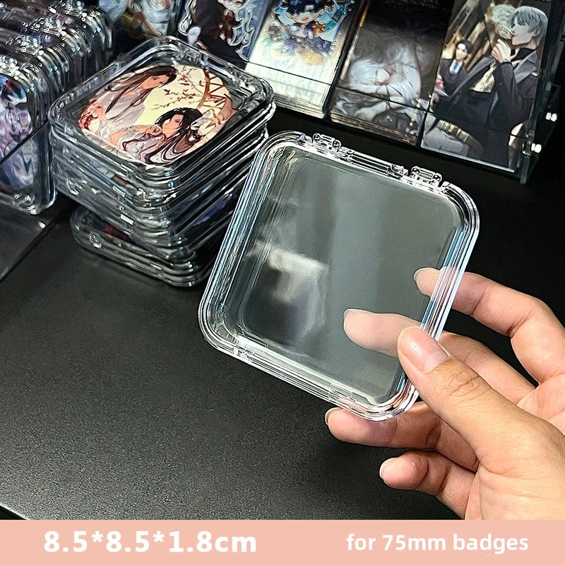 Transparent Acrylic Badge & Jewellery Display Storage Box