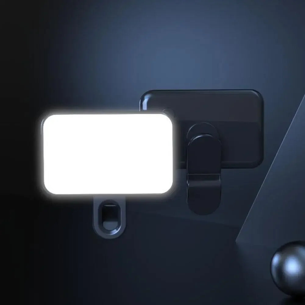 Mini Portable Selfie Fill Light Rechargeable 3 Modes Adjustable Brightness Clip-On for Mobile Phone Makeup & Computer Oasis Select