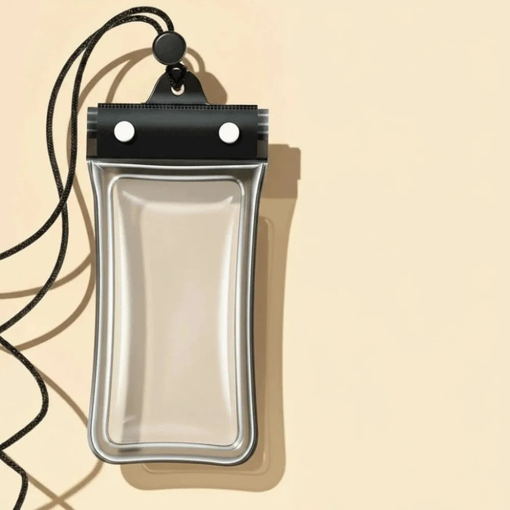 Adjustable Strap Waterproof Phone Pouch Sealed Lightweight Crossbody Dry Bag PVC ABS Transparent Hanging Neck Bag for Gifts Oasis Select Black