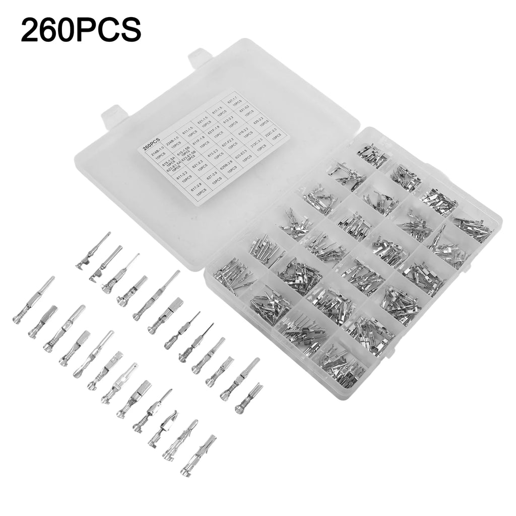 Automotive Wire Pins Kit 260Pcs Male and Female Crimp Terminals for Electrical Connectivity Suitable for 12V Applications Oasis Select China Mainland