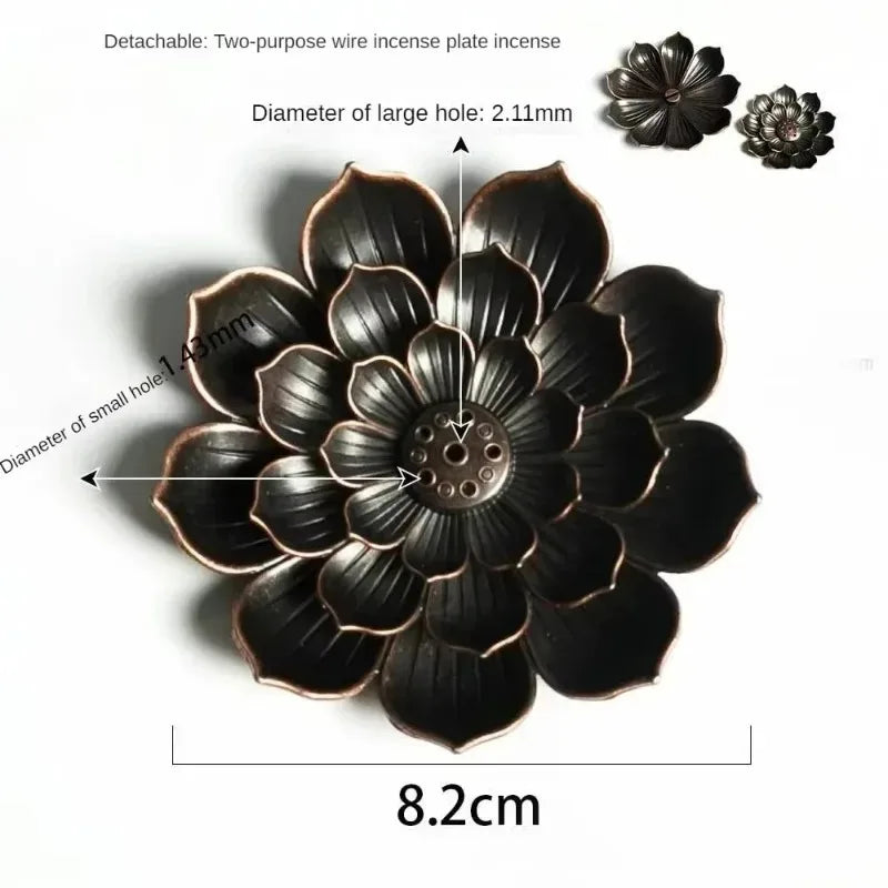 Metal Zen Lotus Buddha Incense Burner Incense Diffuser Incense Stick Holder Censer Buddhist Aromatherapy Use In Office Teahouse Oasis Select