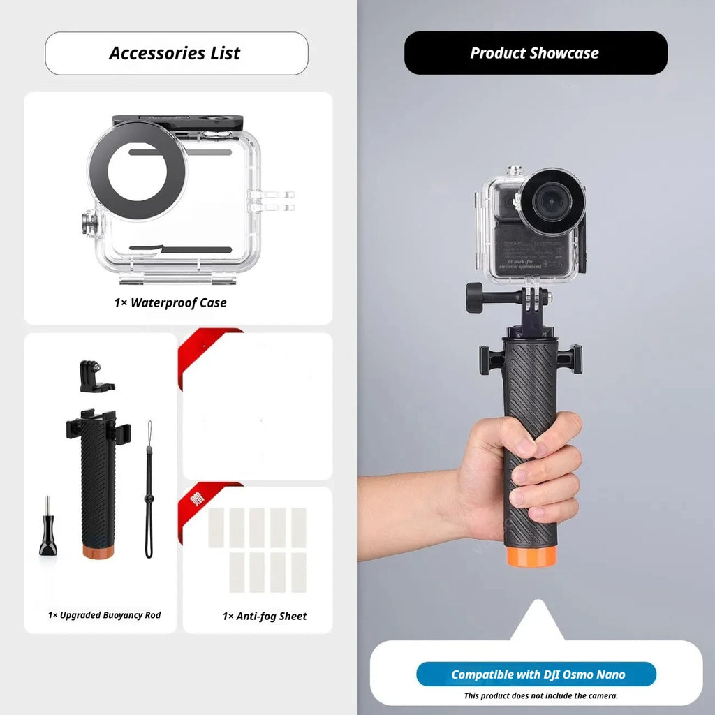 TELESIN 60M Waterproof Case for DJI Osmo Nano Dive Housing
