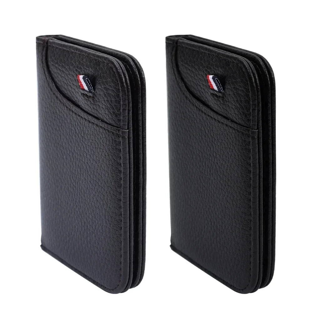 Portable card holder, ultra-thin soft coin purse, PU credit card, social security card, medical card, men's slim short wallet Oasis Select