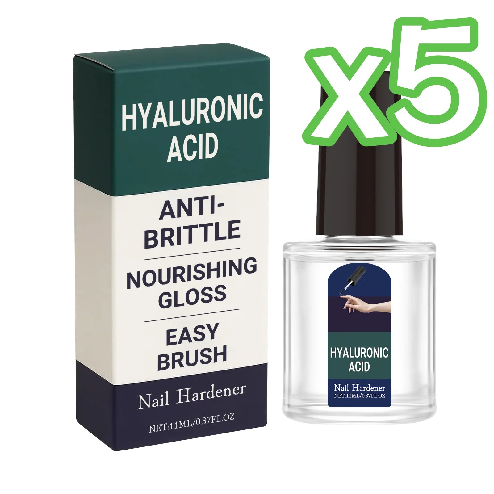 Plant-Based Nail Hardener Repair Nails Gloss Help Enhance Growth Nails Strengthener Protect Hand Foot Thin Nail Treatment Drops Oasis Select 11ml Boxed x 5pcs