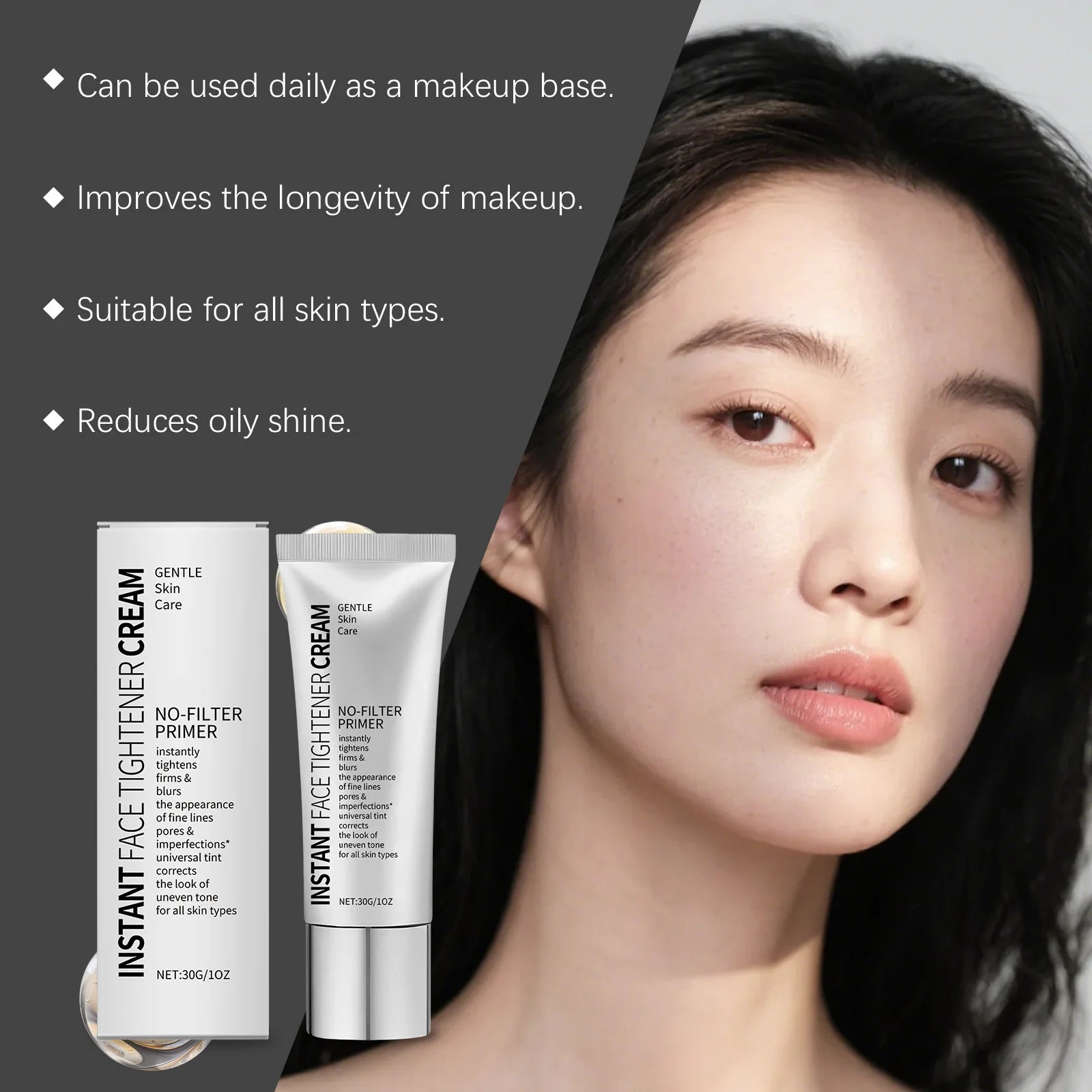 Face Tighten Cream Face Primer Moisturizer Pre-Makeup Isolation Hydrating Base Smoothing Fine Lines Firming Brightening Face Ski Oasis Select