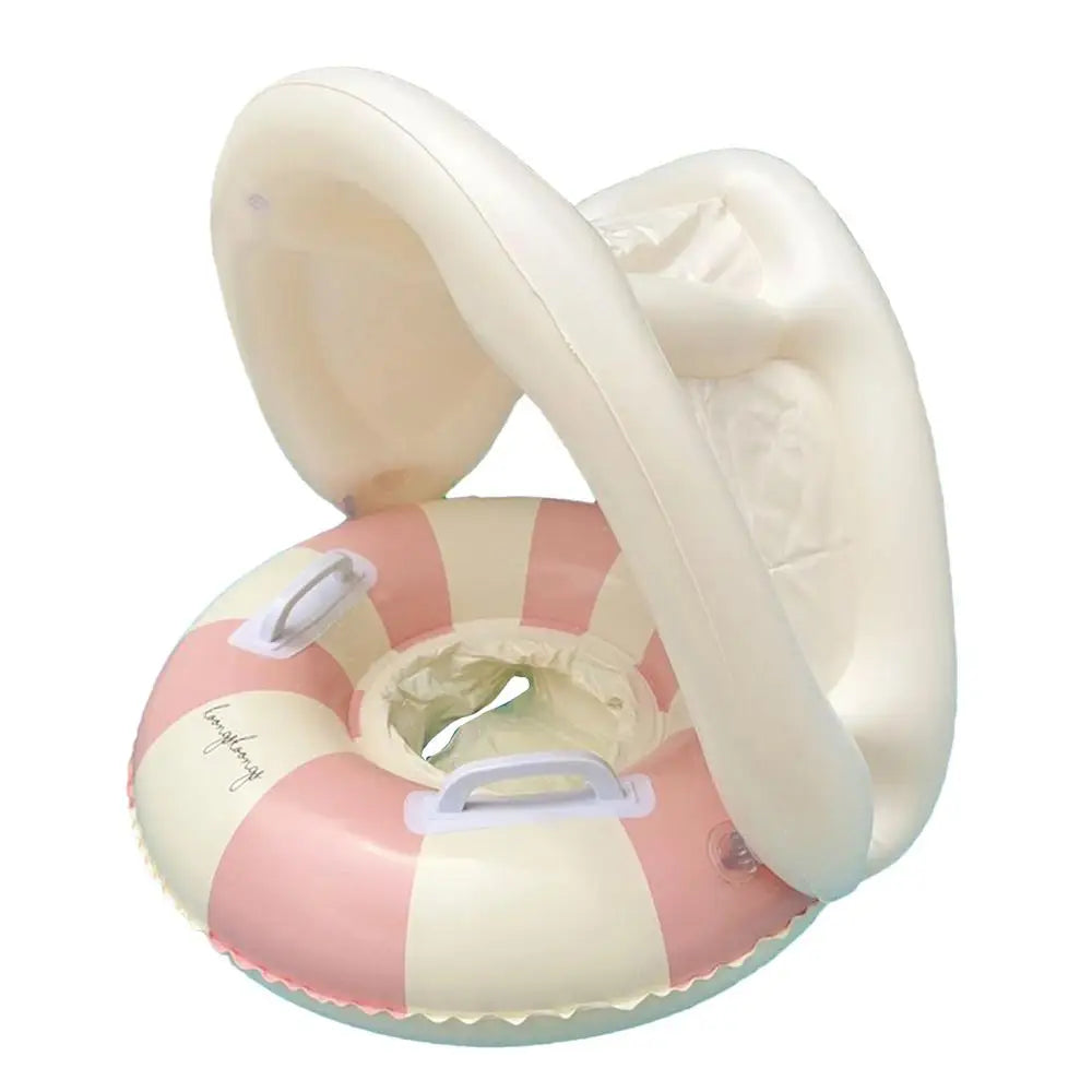 Baby Pool Float with Sun Canopy | Inflatable Swim Ring Ages 0–4