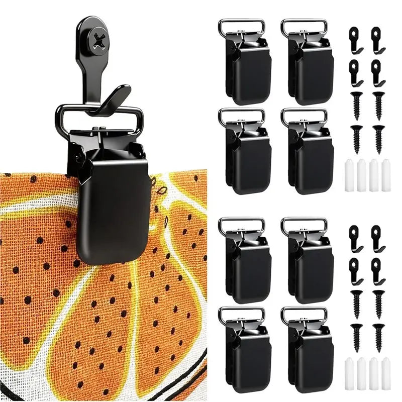 ~WISH Heavy Duty Tapestry Hangers Clamps(8 Pack), Anti-Slip Quilt Hangers For Wall Hangings, Rugs Carpets,Blankets Display Oasis Select