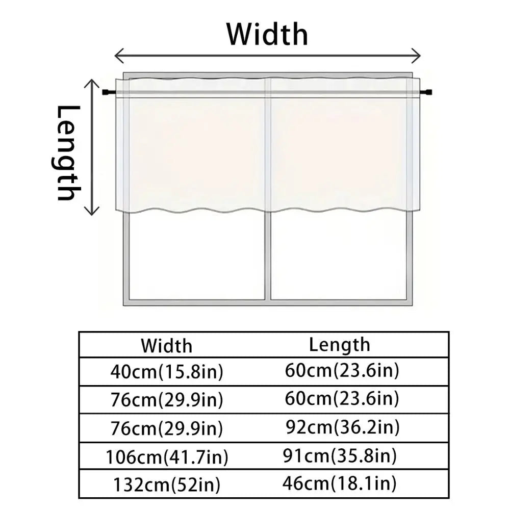 Short Tier Curtains | Half Window Panel – Light Filtering