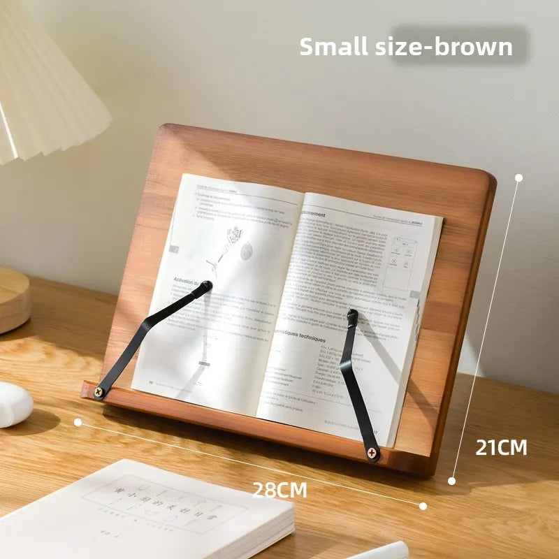 Reading stand Reading stand Children's reading books Fixed artifact Desktop bookshelf Bookstand copybook post stand Oasis Select Brown Small