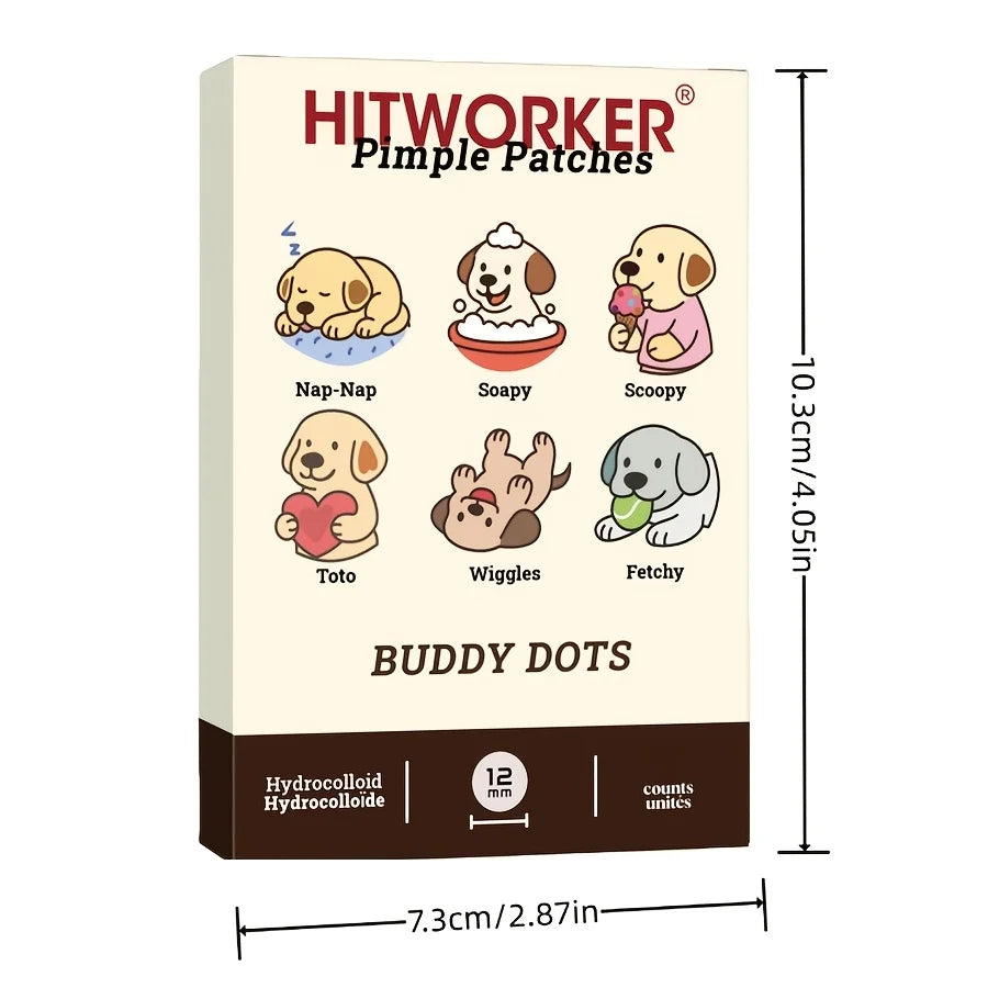 144/192pcs Acne Patch - Cute puppy shaped design, suitable for various light skin tones, daily use&photo props, facial acne patc Oasis Select