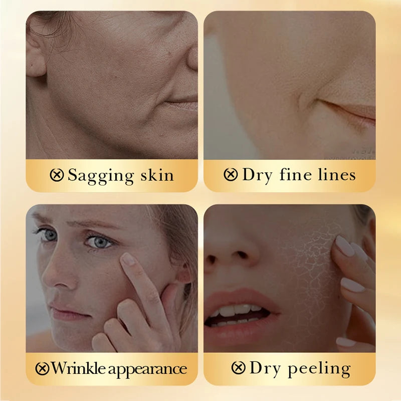 SADOER 24K Golden Collagen Serum for face Moisturizing Anti Wrinkles Hydrating Anti-aging Facial Essence Skin Care Products Oasis Select