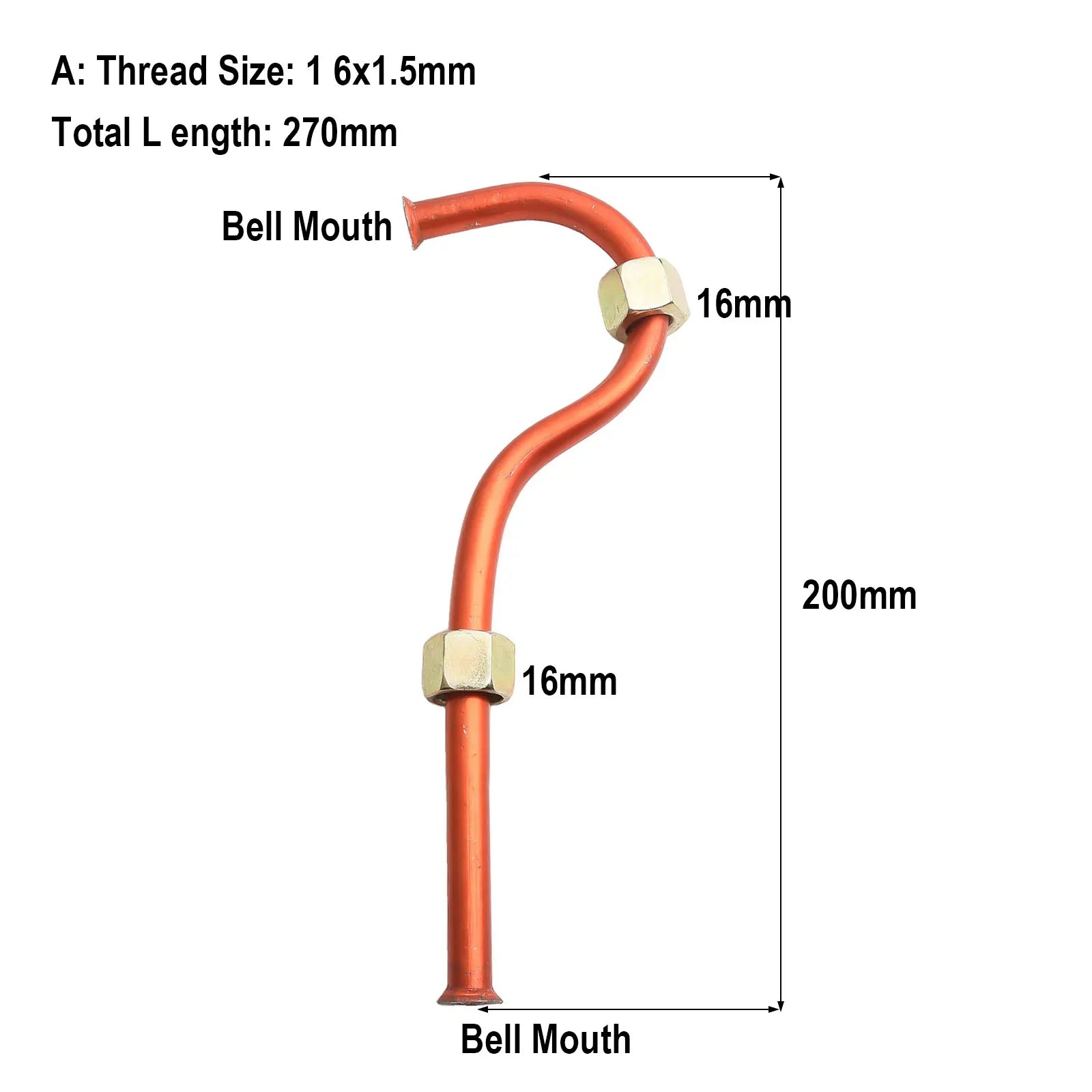 16x1.5mm Aluminum Air Compressor Exhaust Tube | Multi-Thread Compressor Exhaust Tube Oasis Select A