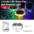 Car LED Cup Holder Light – 7 Color Rechargeable Coaster Insert