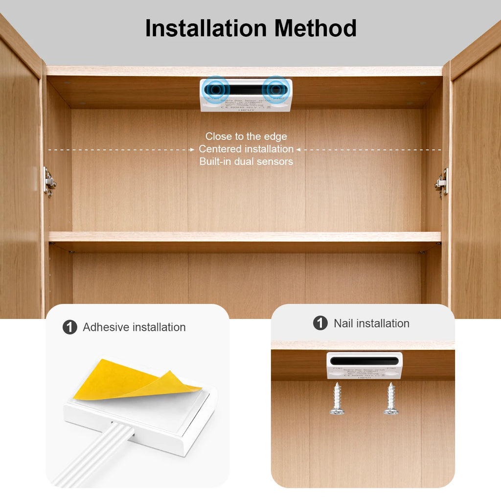 DC12-24V Door Sensor Switch LED Under Cabinet Lights Wardrobe Cupboard Sensor Lights IR Proximity Double Induction Switches Oasis Select