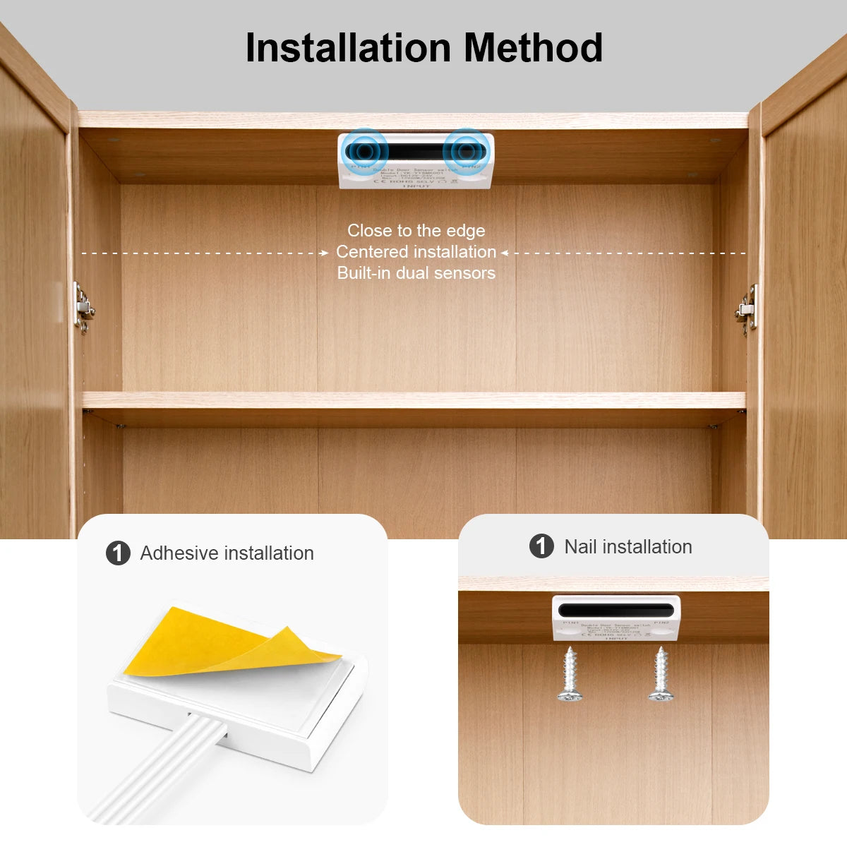 DC12-24V Door Sensor Switch LED Under Cabinet Lights Wardrobe Cupboard Sensor Lights IR Proximity Double Induction Switches Oasis Select