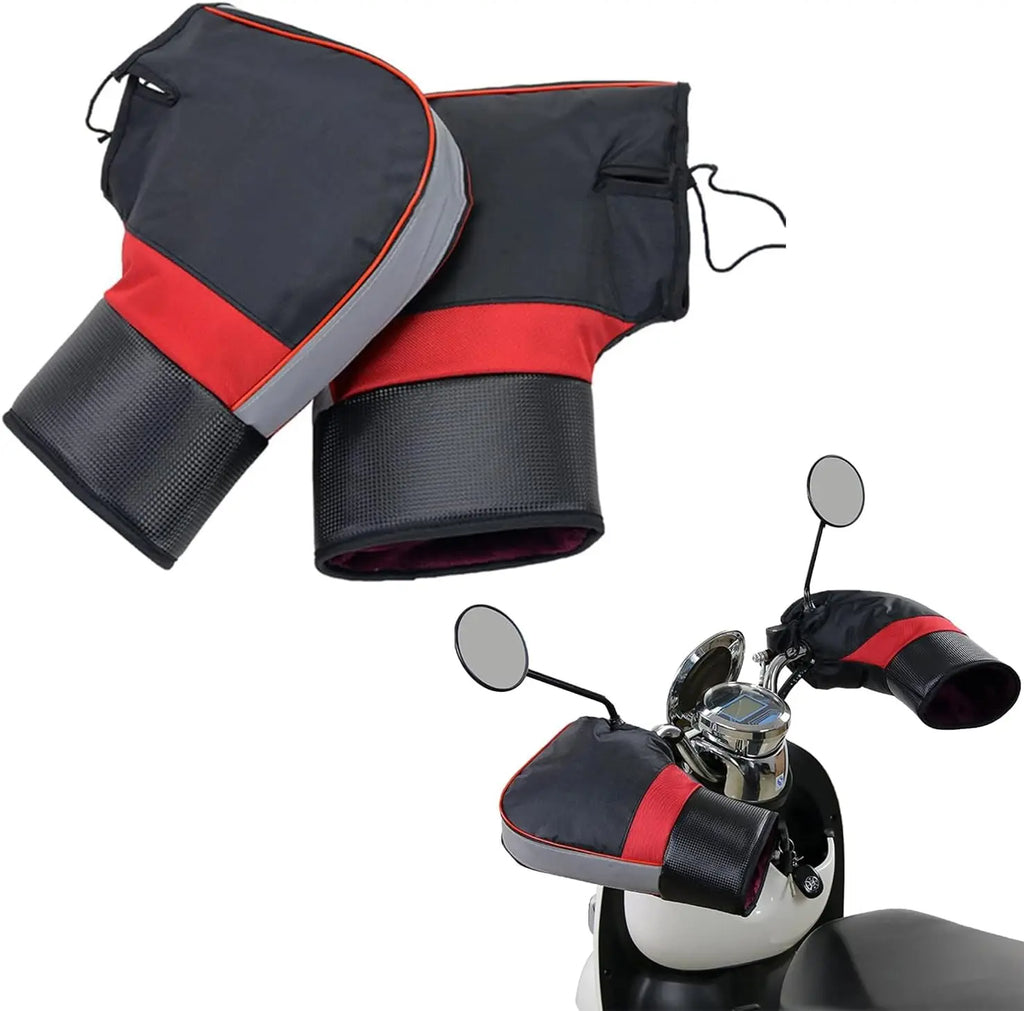 Protective Motorcycle Handlebar Gloves Muffs Thick Warm Rainproof Winter Warmer Universal Fit Scooter Bike Guantes Windproof Oasis Select