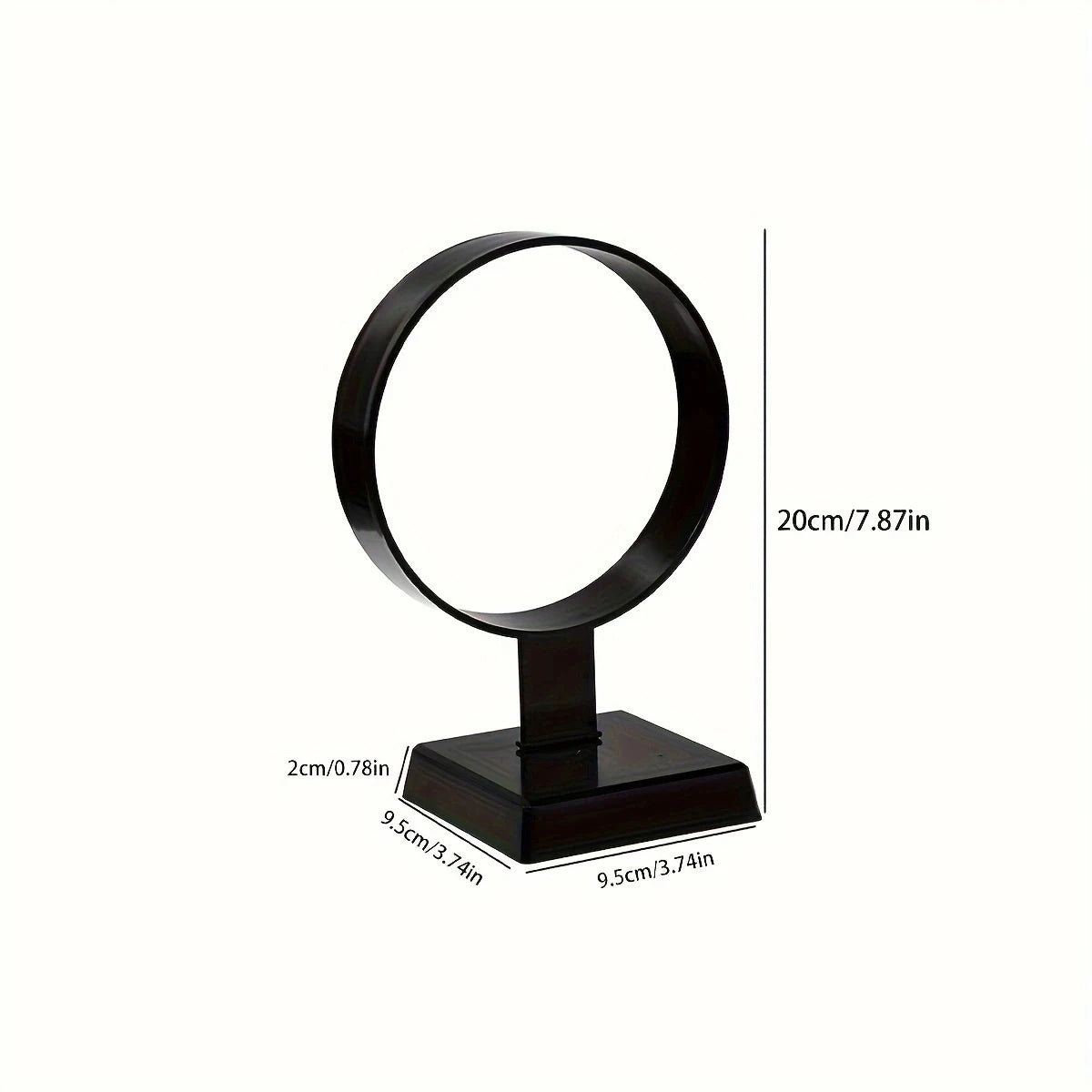 1pc acrylic circular headphone stand detachable transparent/black gaming headset desktop display storage rack Oasis Select black
