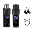 WISH UHF Wireless Microphone Converter XLR Rechargeable Transmitter & Receiver Microphone For 0V Dynamic Microphones Oasis Select Black