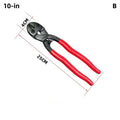 8/10inches Bolt Cutter High Leverage Bolt Cutter with Notch and Spring Industrial Wire Cutter Repair Heavy Duty Hand Tools Oasis Select 10-in-B